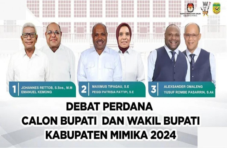 KPU Mimika Gelar Debat Publik Pertama Bakal Calon Bupati dan Wakil Bupati Mimika