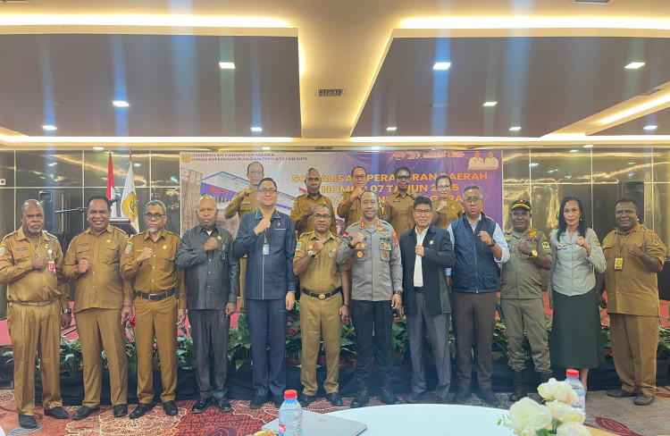 Dukcapil Mimika Sosialisasikan Perda Nomor 07 Tahun 2025 tentang Penyelenggaraan Administrasi Kependudukan