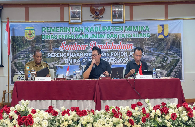 Bupati Mimika Hadiri Seminar Pendahuluan Perencanaan Pengembangan Bundaran Pohon Jomblo