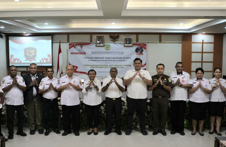 Kesbangpol Mimika Gelar FGD Pembinaan Kesadaran Bela Negara bagi ASN